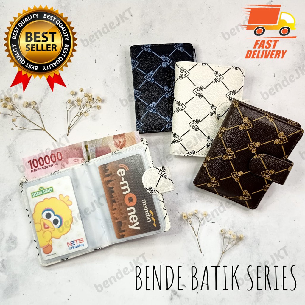 DOMPET KARTU MOTIF BATIK DAN UANG KERTAS PREMIUM WANITA  TEMPAT KARTU CARD