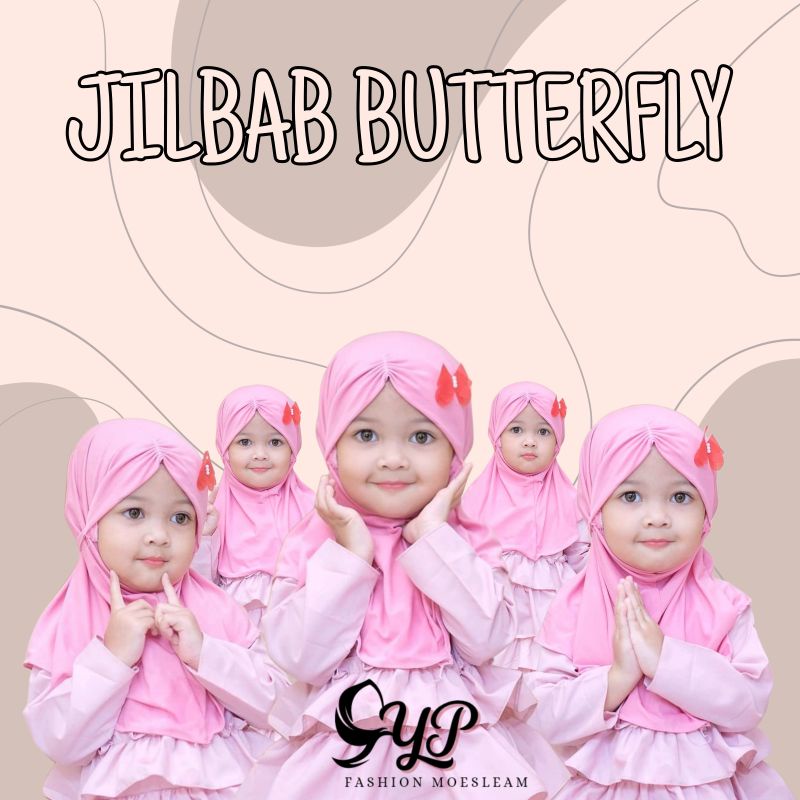 Jilbab Anak BUTTERFLY usia 0-3 th allsize