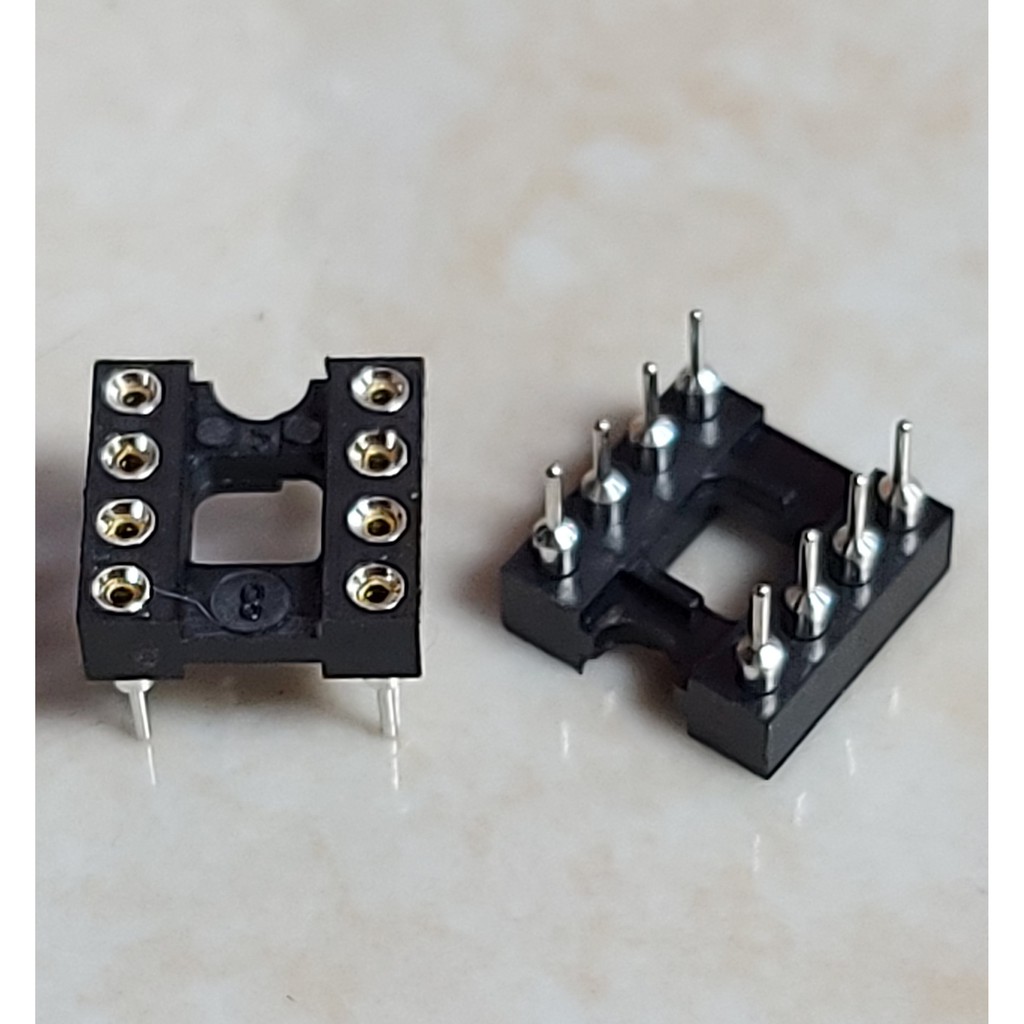 Socket IC Round Hole DIP8 2x4