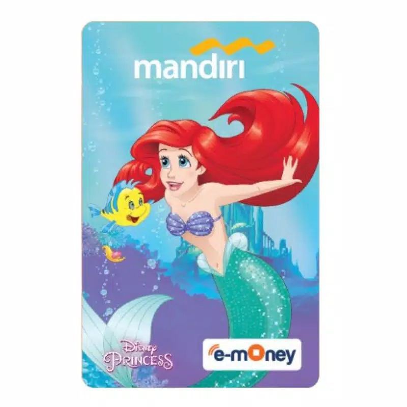 eMoney Card DISNEY PRINCESS - PRINCESS ARIEL ORI /Like eTOLL Tapcash Flazz or Brizzi