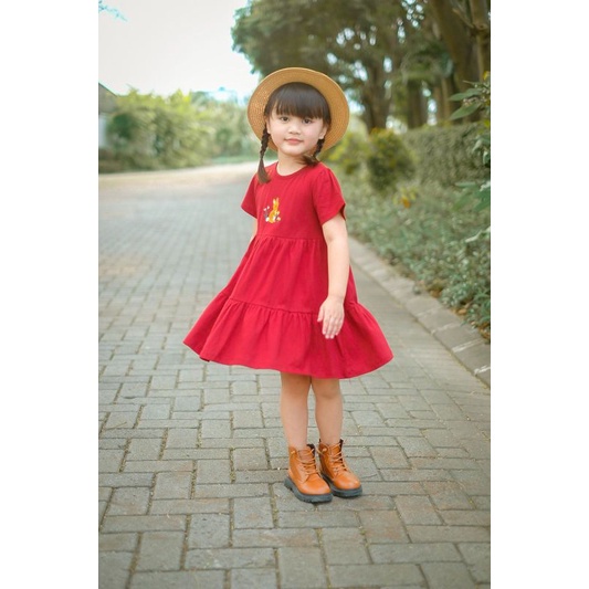 Dress Rabbit Lucuna Original Smilee Kaos Anak Perempuan Super Premium