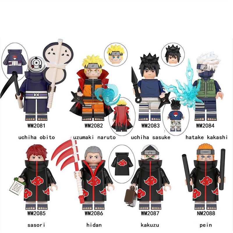 Aneka Gaya Naruto Bangunan Anak Blok Minifigures Edukasi Mainan Baru