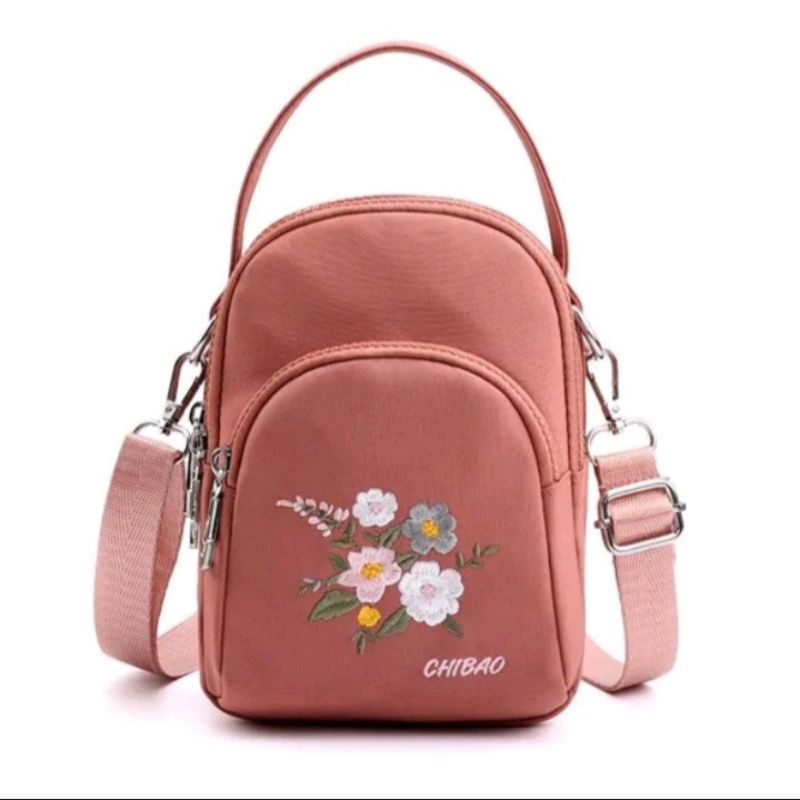 Tas Selempang Wanita Motif Bunga KGTS003