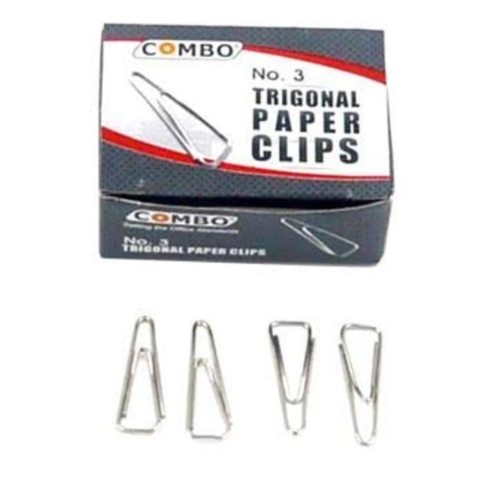 

Penjepit Kertas / Paper Clip Kecil / Klip Kecil / Trigonal Paper Clip No 3 Combo