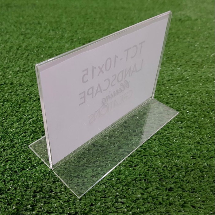 

Acrylic Tentcard 4R / TC4RT Landscape / Tentholder / Nomor Meja Akrilik