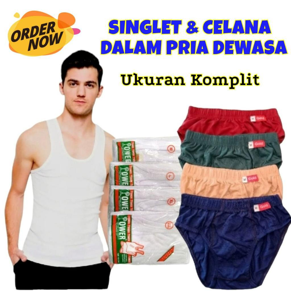 Singlet &amp; Celana Dalam Pria Adem, Nyaman, Lembut, Enak dipakai.