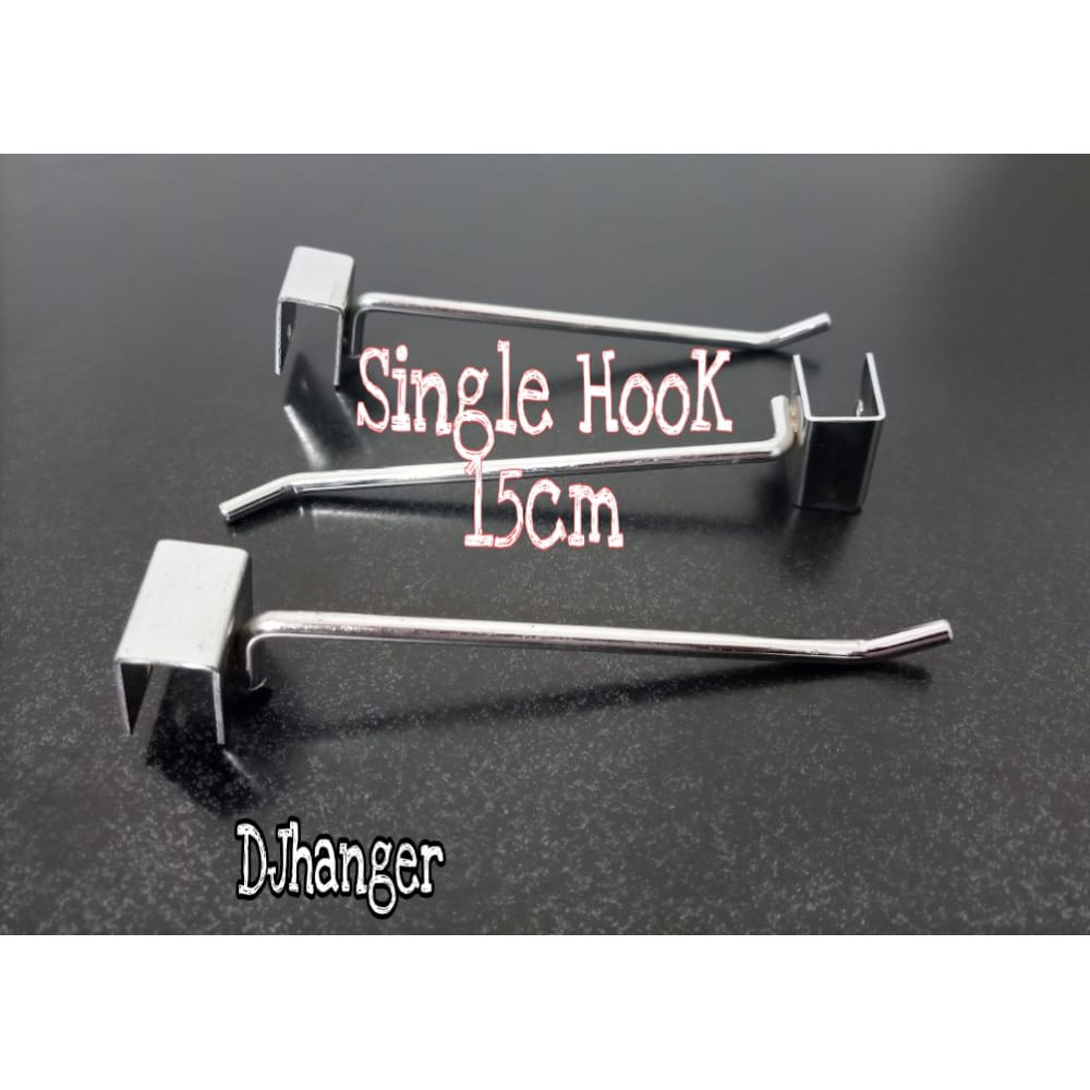 Single Hook pipa kotak chrome 15 cm Display gantungan aksesoris Anda 6pcs