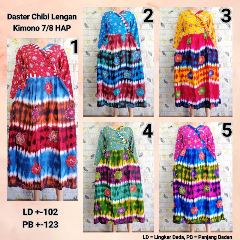 DASTER CHIBI LENGAN 7/8 KIMONO HAP DASTER MODERN KEKINIAN BUSUI FRIENDLY ADEM BU TEJO KIWI + VIEW + SRGN