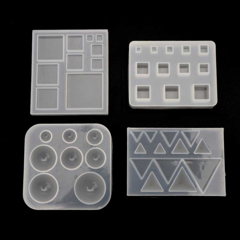 ✿Inf✿Resin Silicone Mold Jewelry Tools  All Size Square Round Triangle DIY Geometric