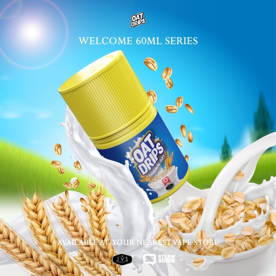 GET IT NOW!!! OAT DRIPS V1 OAT CEREAL MILK FREEBASE LIQUID 60ML