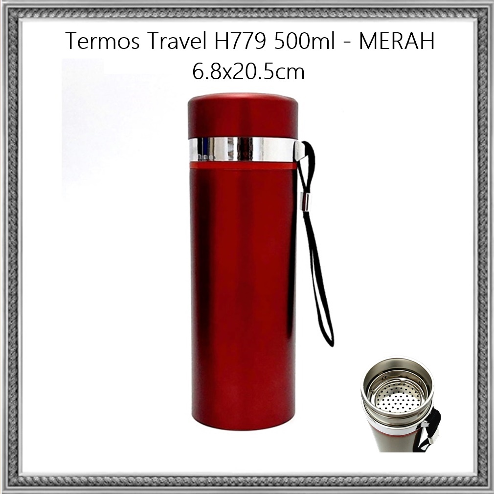 Termos Travel Stainless Minimalis/Polos H779 500ml MERAH