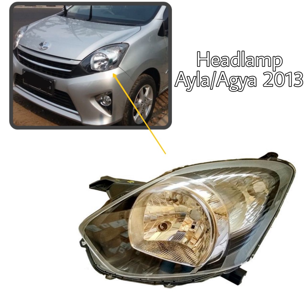 HEADLAMP lampu depan mobil AGYA / AYLA 2013 Per pcs kiri kanan