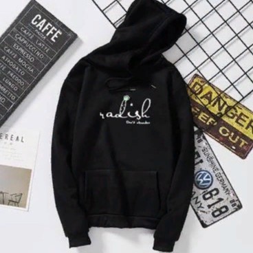 SIze Fit XL SW046 - Sweater Hoodie Wanita Radish-2