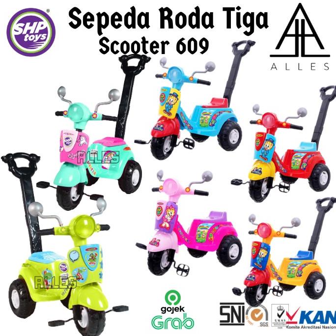 [COD] GOJEK/GRAB Mainan Anak Sepeda Dorong - Scooter 609 TERBAIK Kode 406
