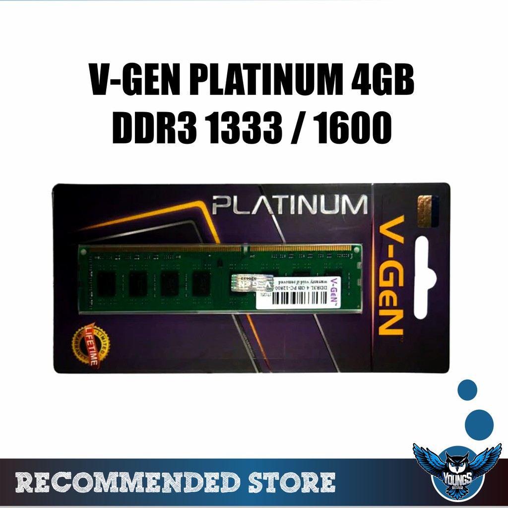 RAM PC V-GEN PLATINUM DDR3 4GB 1333 / 1600 LONGDIMM VGEN