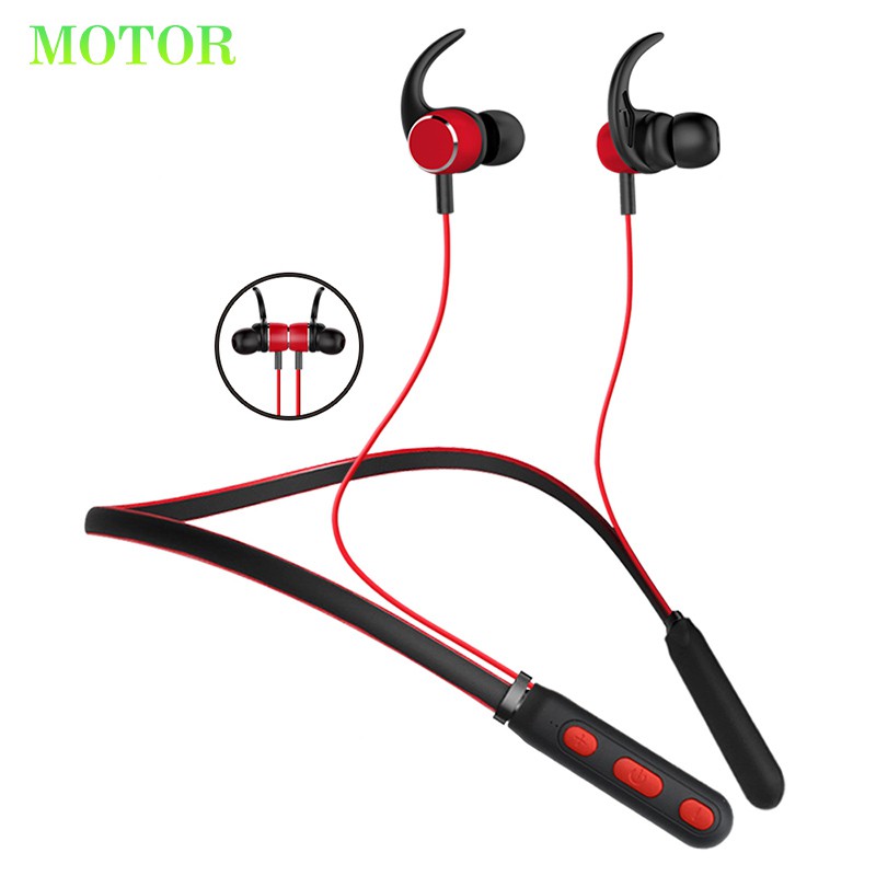 Headset Sport Bluetooth Motor H1 Fitnes Gym Earphone Magnet