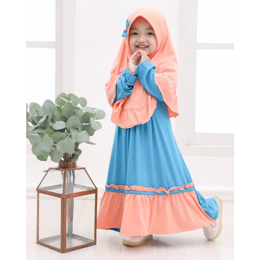 Gamis Anak perempuan gamis set anak Bayi Perempuan gamiset bayi perempuan gamis anak polos Umur 1-10 Tahun