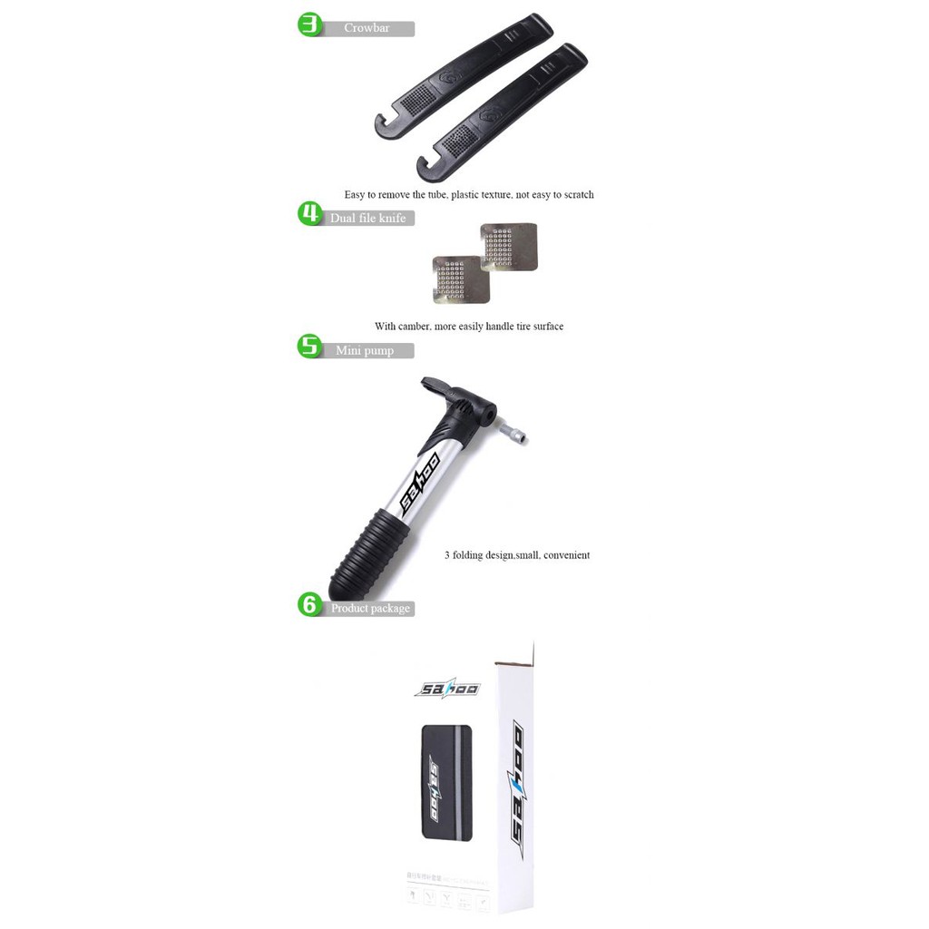 Alat Perlengkapan Reparasi Sepeda Tambal Ban Portable