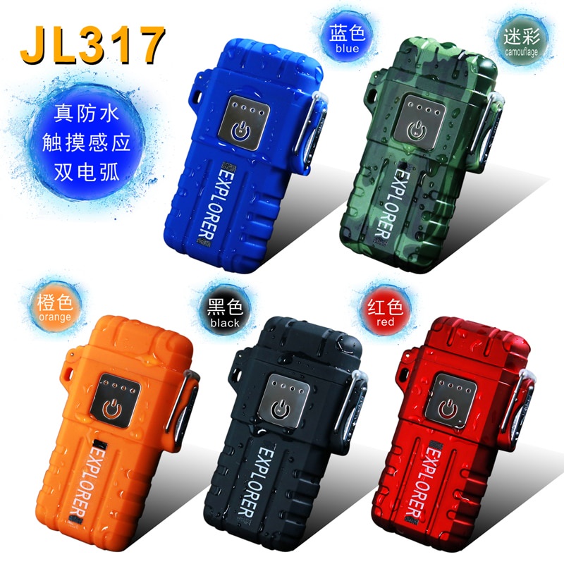 Overview of Jobon Explorer Korek Api Elektrik Plasma Arc Lighter Outdoor Waterproof - F1250