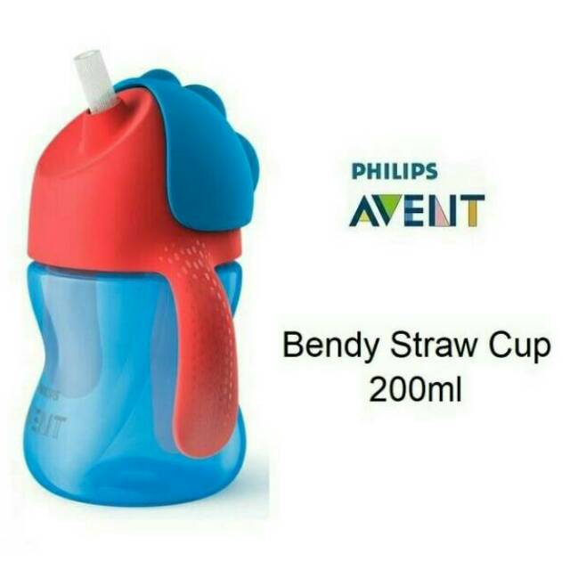 Avent Bendy Straw Cup 200ml Botol Minum Sedotan Avent