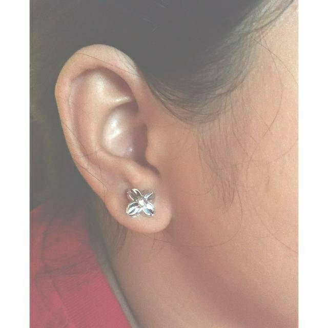 Anting bunga silver anting korea ready stok grosir murah
