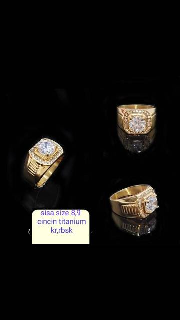 Cincin pria titanium asli