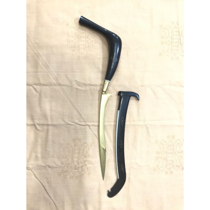 Souvenir Rencong Jumbo mata kuningan asli Aceh