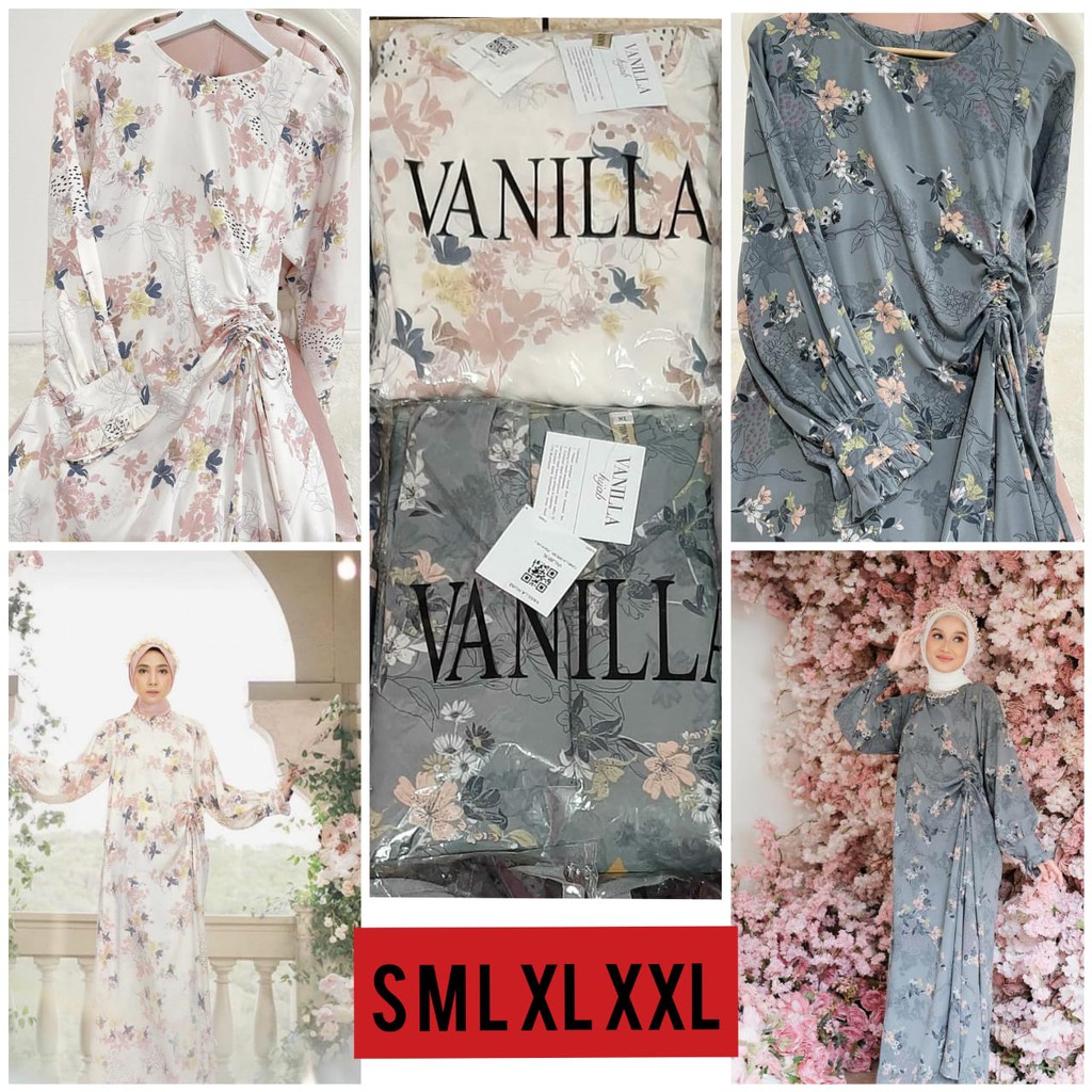 BUKAN PO CAMELIA DRESS CAMELLIA DRESS NAVY WHITE S L XL XXL VANILLAHIJABOFFICIAL koko anak