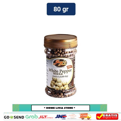 

Jay's White Pepper Whole 80gr