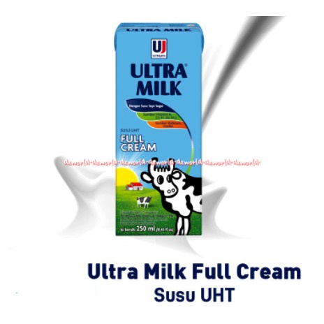 Ultra Milk 200ml Susu UHT Full Cream Susu Ultra Siap Minum Ful Krim Susu Putih Ultramilk Ultra Milks Rasa Plain Original