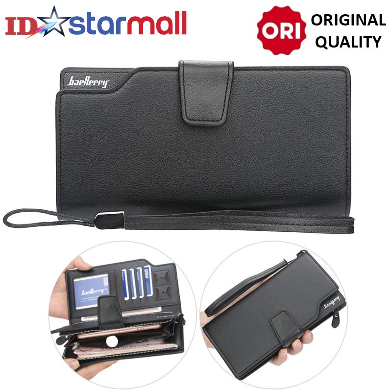 Dompet Kulit Import Unisex Panjang Wanita Bisa Pria Baellerry Original Banyak Slot