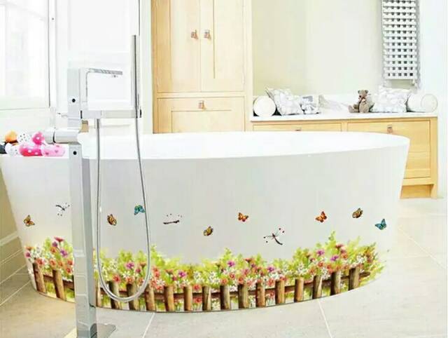 RELIZA WALL STICKER RUMPUT PAGAR BUNGA GRASS FLOWER AY7221 STIKER DINDING / WALLSTICKER