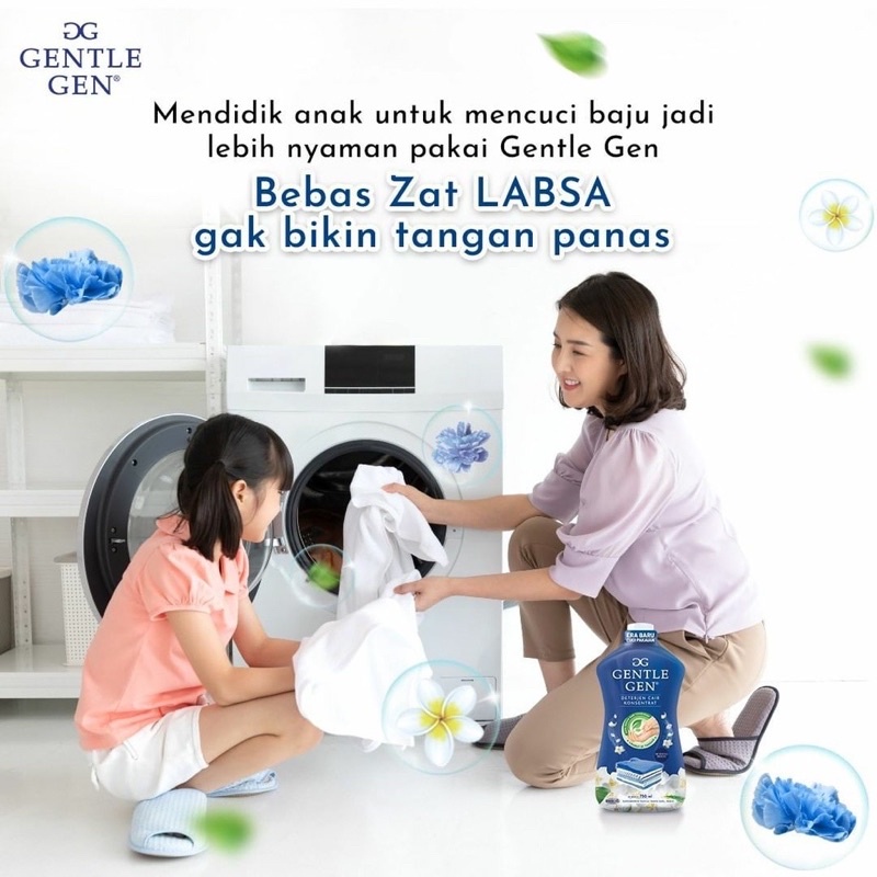 Gentle Gen Liquid 750ml Sabun Pakaian Cair Detergent Pengharum Ruangan Bahan Natural