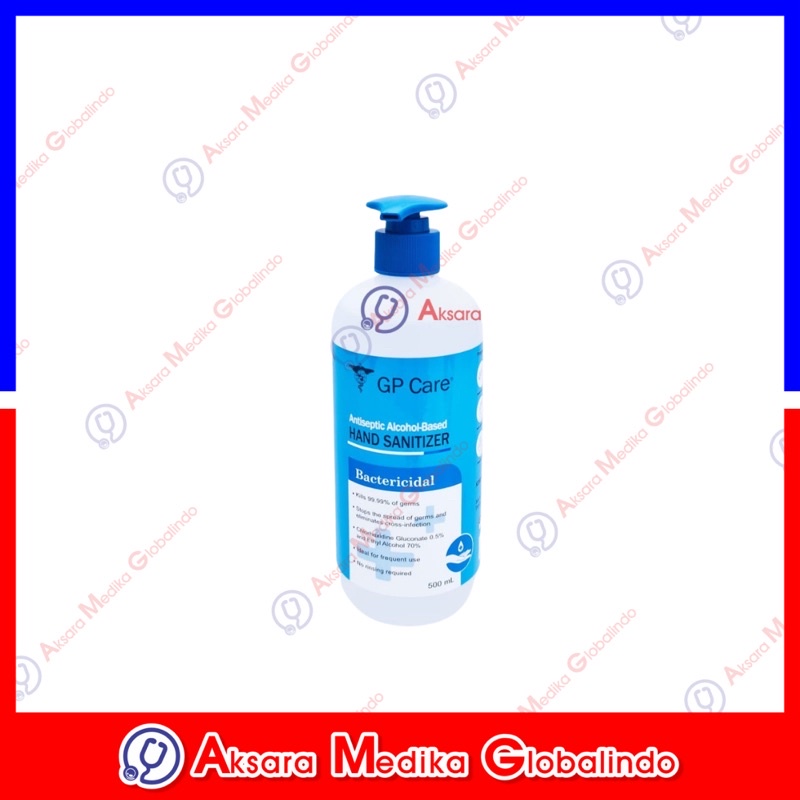 HANDSANITIZER GP CARE ALCOHOL BASED/CAIR PUPM 500ML #AKSAMED