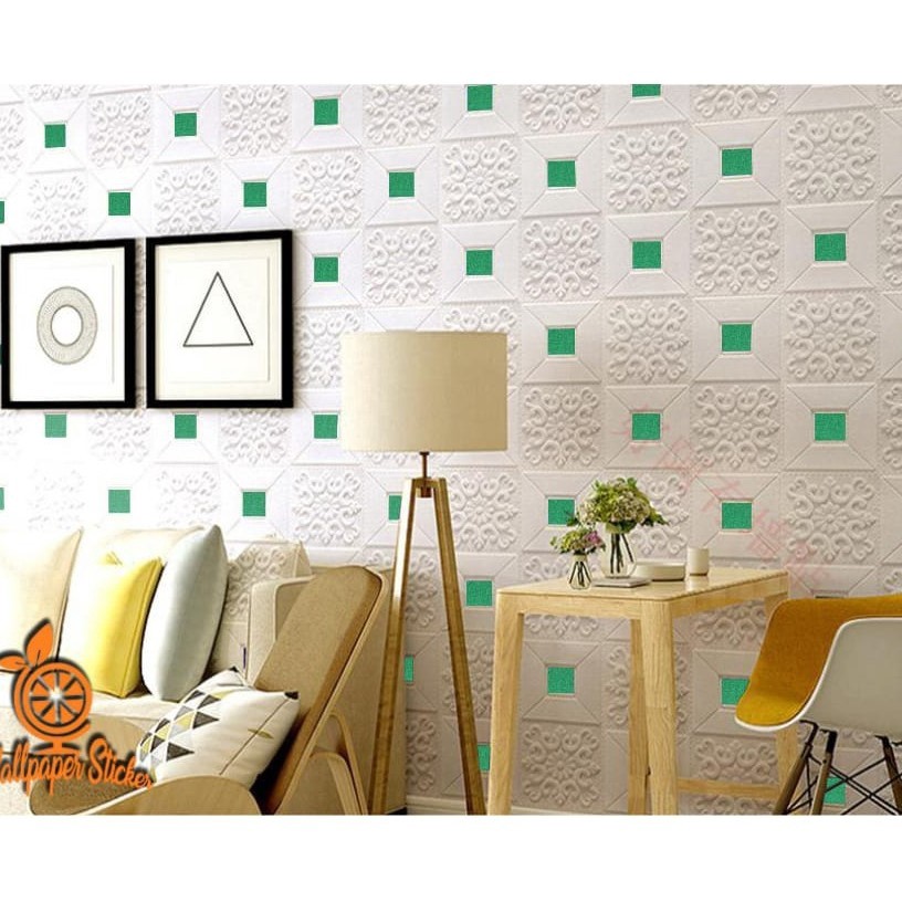 BATAM SHOPPING MALL (CUR) H752 (70*70CM) Wallpaper Dinding 3D Motif BATIK BRICKFOAM / Waterpro