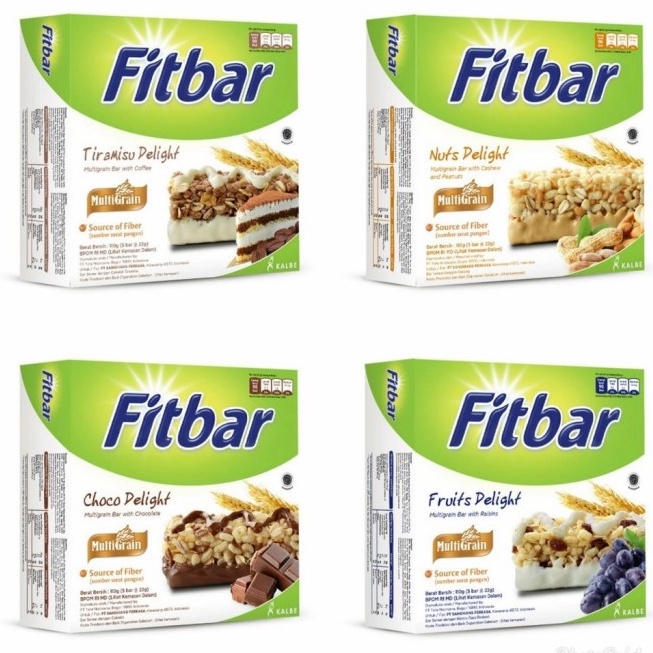 FITBAR Multigrain Sereal bar Kemasan box isi 5pcs Cemilan Sehat