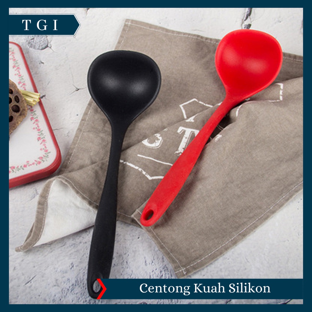 TGI - SILICONE LADLE / SUTIL SILICONE / CENTONG KUAH SILIKON / SENDOK SAYUR SILICON / CENTONG SILIKON SENDOK KUAH SOP SAYUR /  CENTONG MASA SILICONE LADLE SOUP BPA FREE