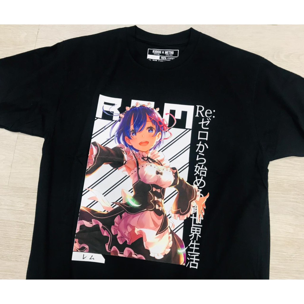 Tshirt Re Zero Rem Kanji Anime Manga Premium