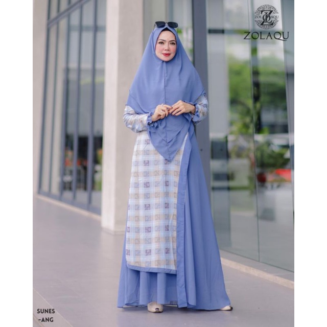 set gamis khimar zolaqu
