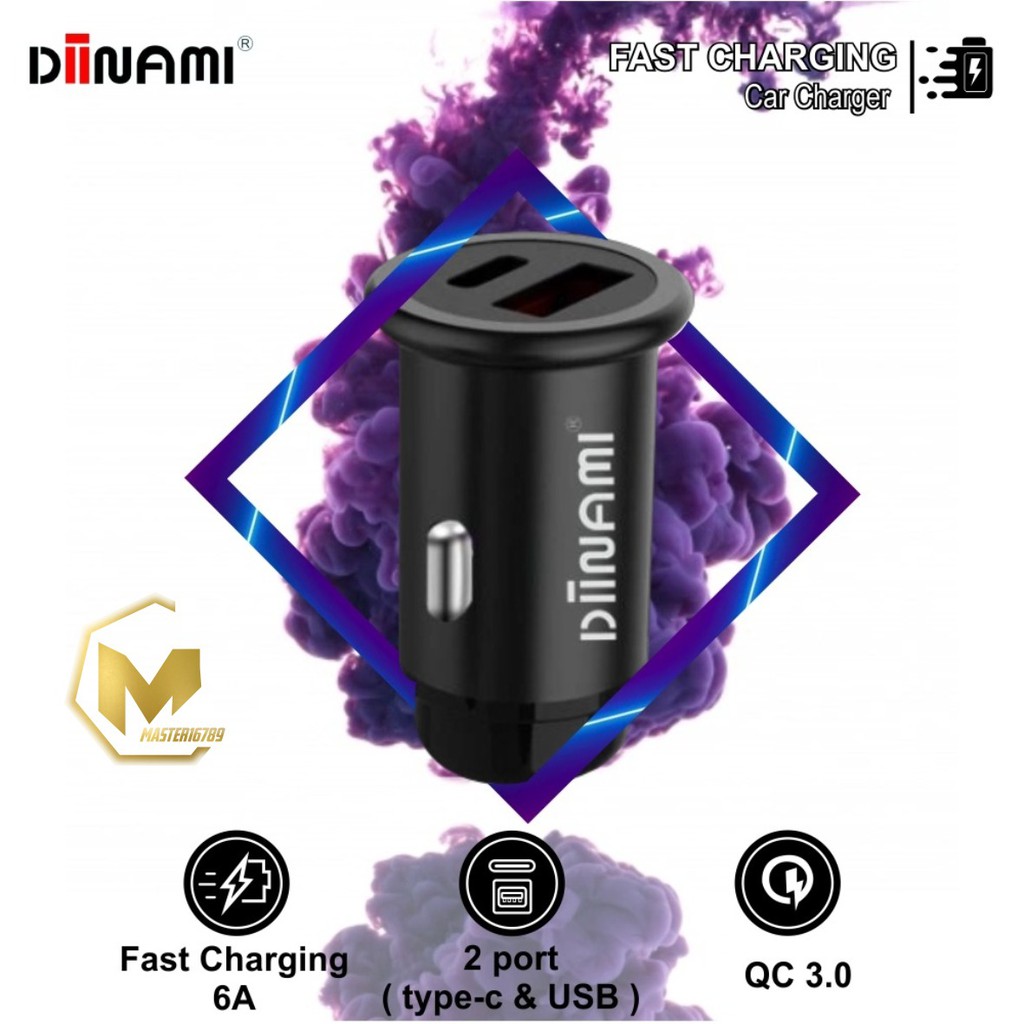 BM078 Saver Cashan mobil original DIINAMI C17 dual usb qualcom 6A Samsung oppo xiaomi iPhone Vivo MA808