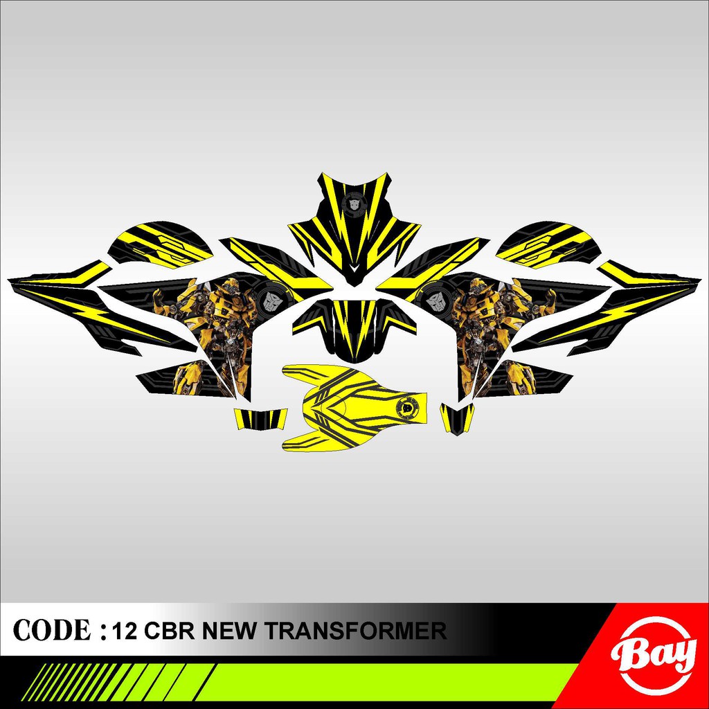 Decal Stiker Motor CBR 150 R 2016 - 2019 TRANSFORMER Full Body Sticker Custom Variasi