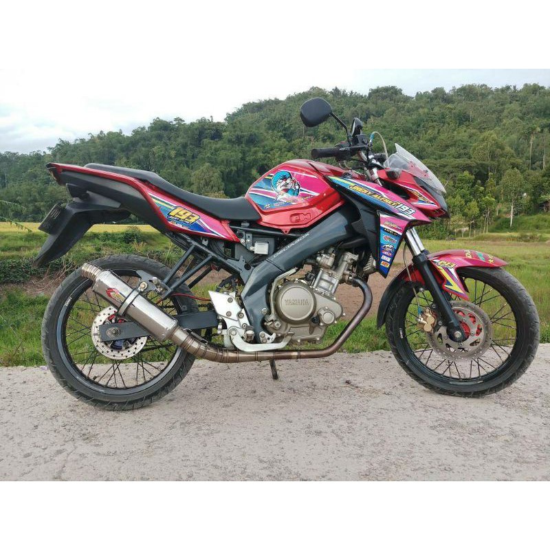 knalpot Creampie Original vixion new Nvl dan old oval stainless original racing jogja