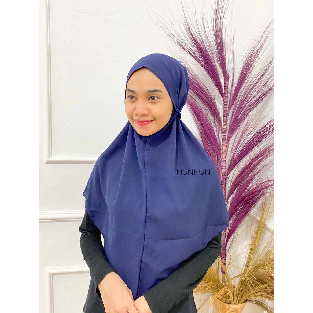 Instan Sabila Kerut Diamond Crepe Termurah Pusatgrosir_solo/ Hijab Jilbab Instan Hits Selebgram-INSTAN SABILA NAVY