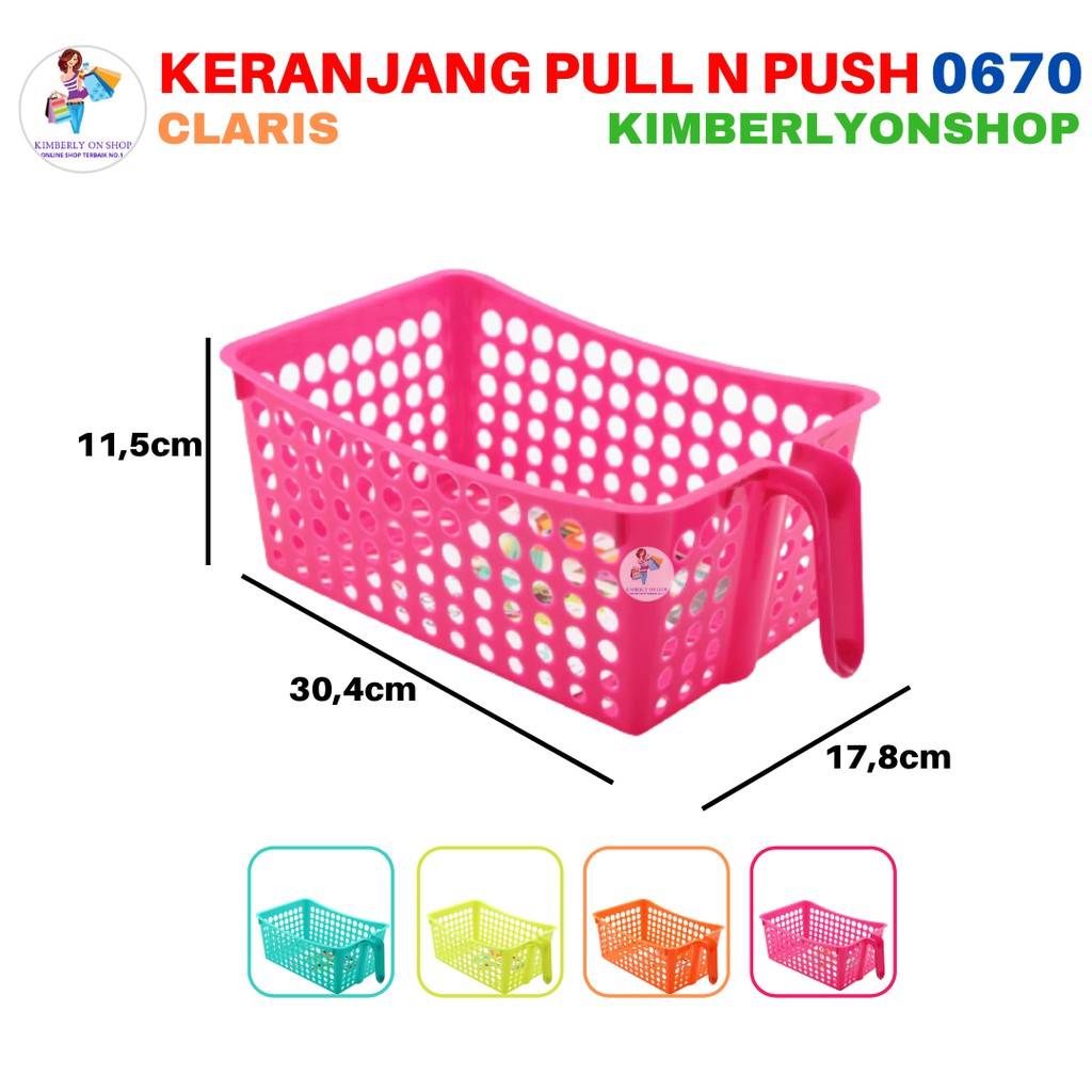 Kimberlyonshop Keranjang Penyimpanan Serbaguna Pull n Push 0670 Claris