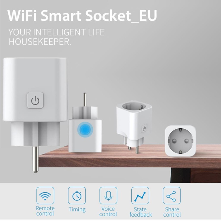 Smart Mini WiFi Plug Outlet Switch Bekerja Dengan For Echo Alexa New