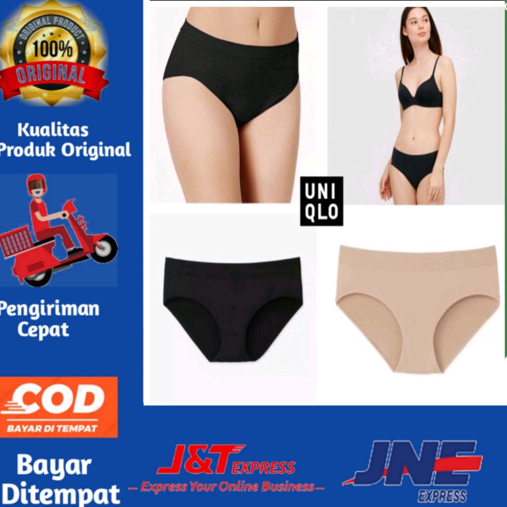 Uniqlo seamless panty celana dalam pakaian dalam wanita// sisa ekspor