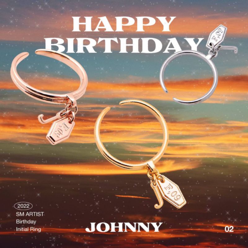 PO INITIAL RING BIRTHDAY SM ARTIST NCT AESPA WAYV EXO RED VELVET SHINEE SUPER JUNIOR TVXQ BOA