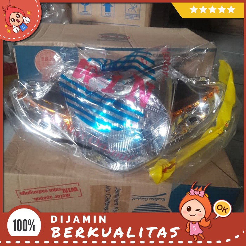 Reflektor / Lampu Depan Honda Revo Absolute Asli Original Merk Win Sparepart Motor Murah