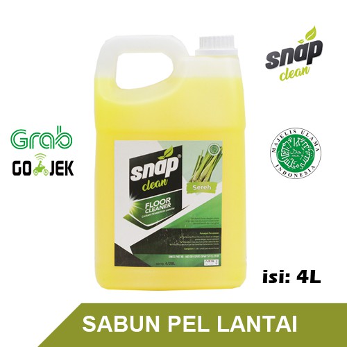 SNAP CLEAN FLOOR CLEANER SABUN PEL LANTAI 4L WANGI LAVENDER APEL SEREH LEMON