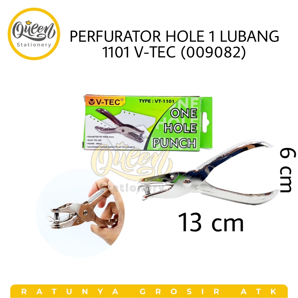

1 PCS PERFURATOR HOLE 1 LUBANG 1101 V-TEC / PELUBANG KERTAS / PUNCH 1 LUBANG / PEMBOLONG KERTAS (009082)